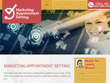 Tablet Screenshot of marketingappointmentsetting.com